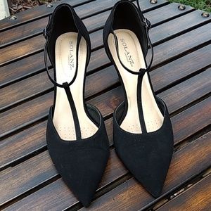 Black T-Strap Heels